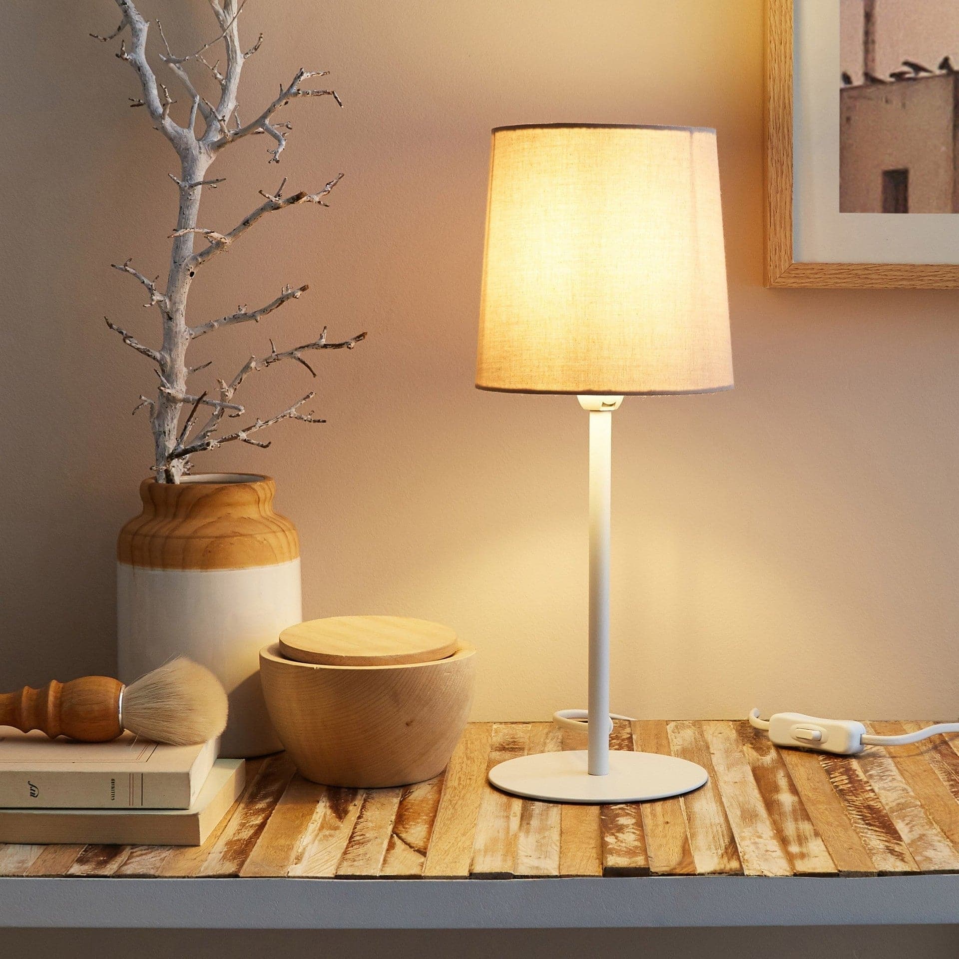 BASE LAMPSHADE CERES E14 WHITE