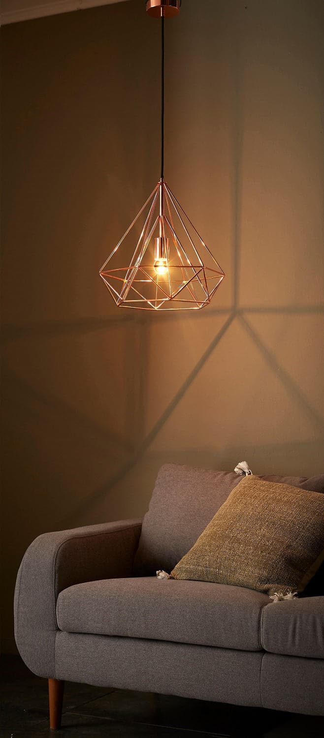 BYRON METAL CHANDELIER COPPER D37=60W