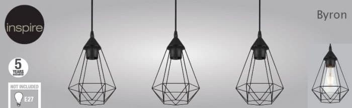 Bricocenter BYRON METAL CHANDELIER BLACK 3XE27=60W