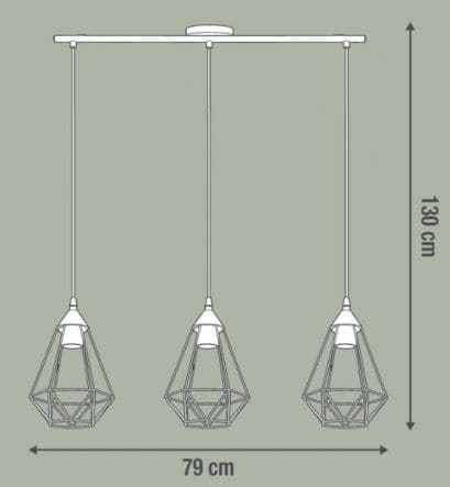 Bricocenter BYRON METAL CHANDELIER BLACK 3XE27=60W