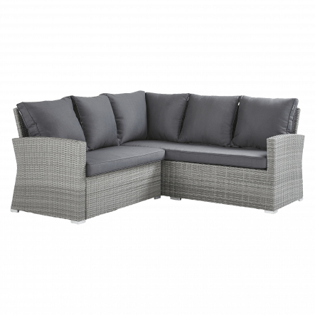Bricocenter DAVOS CORNER SET 6 SEATS NATERIAL with liftable table 90X90 synthetic-aluminum wicker