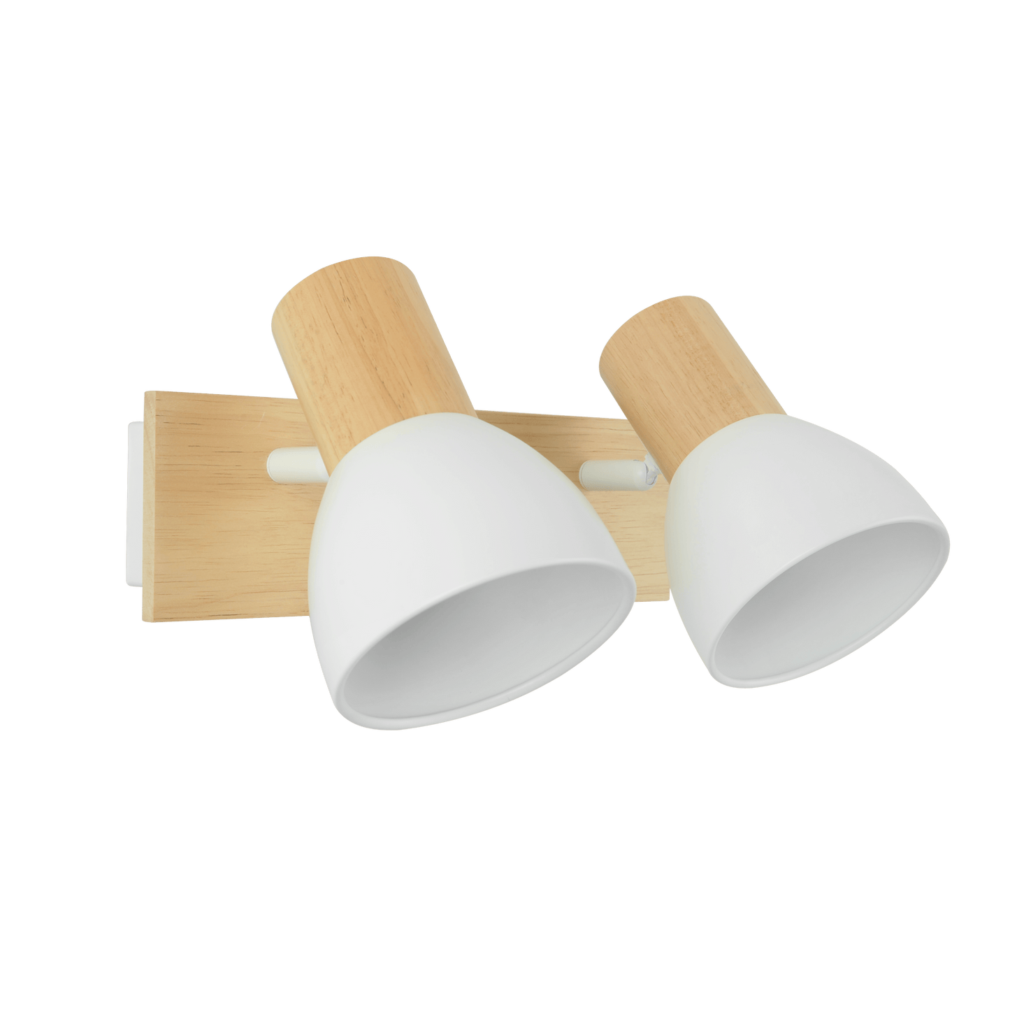 Bricocenter VENOSA SPOTLIGHTS WOOD AND METAL WHITE 10X26.5X19CM 2XE14=15W