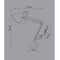 STUDIO LAMP ENNIS METAL SILVER H54 E27=40W
