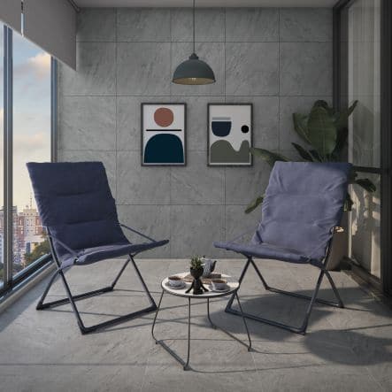 RELAXATION CHAIR MARSELLA Anthracite, polyester, steel