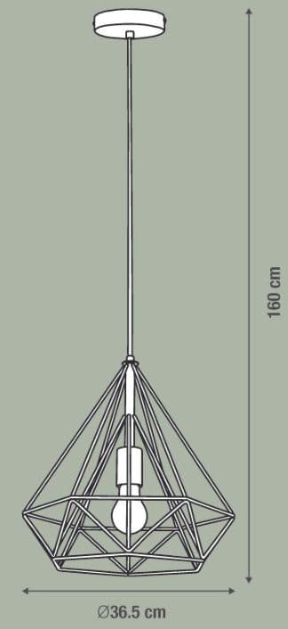 Bricocenter BYRON METAL CHANDELIER BLACK D37=60W