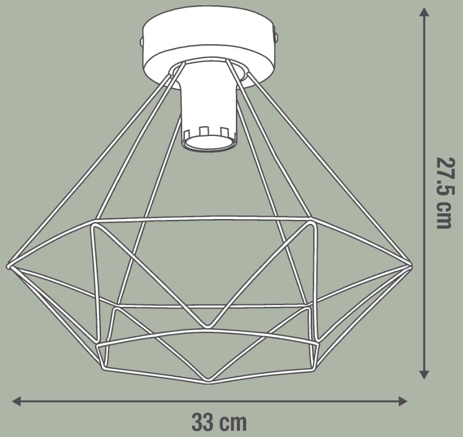 Bricocenter CEILING LAMP BYRON METAL BLACK E27=60W
