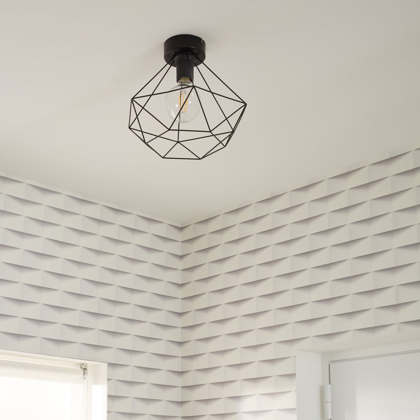 Bricocenter CEILING LAMP BYRON METAL BLACK E27=60W
