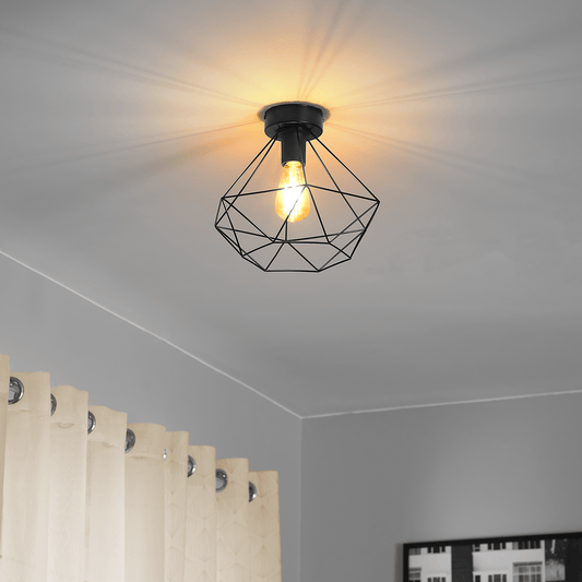 Bricocenter CEILING LAMP BYRON METAL BLACK E27=60W