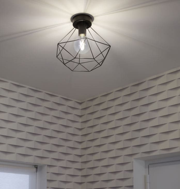 Bricocenter CEILING LAMP BYRON METAL BLACK E27=60W