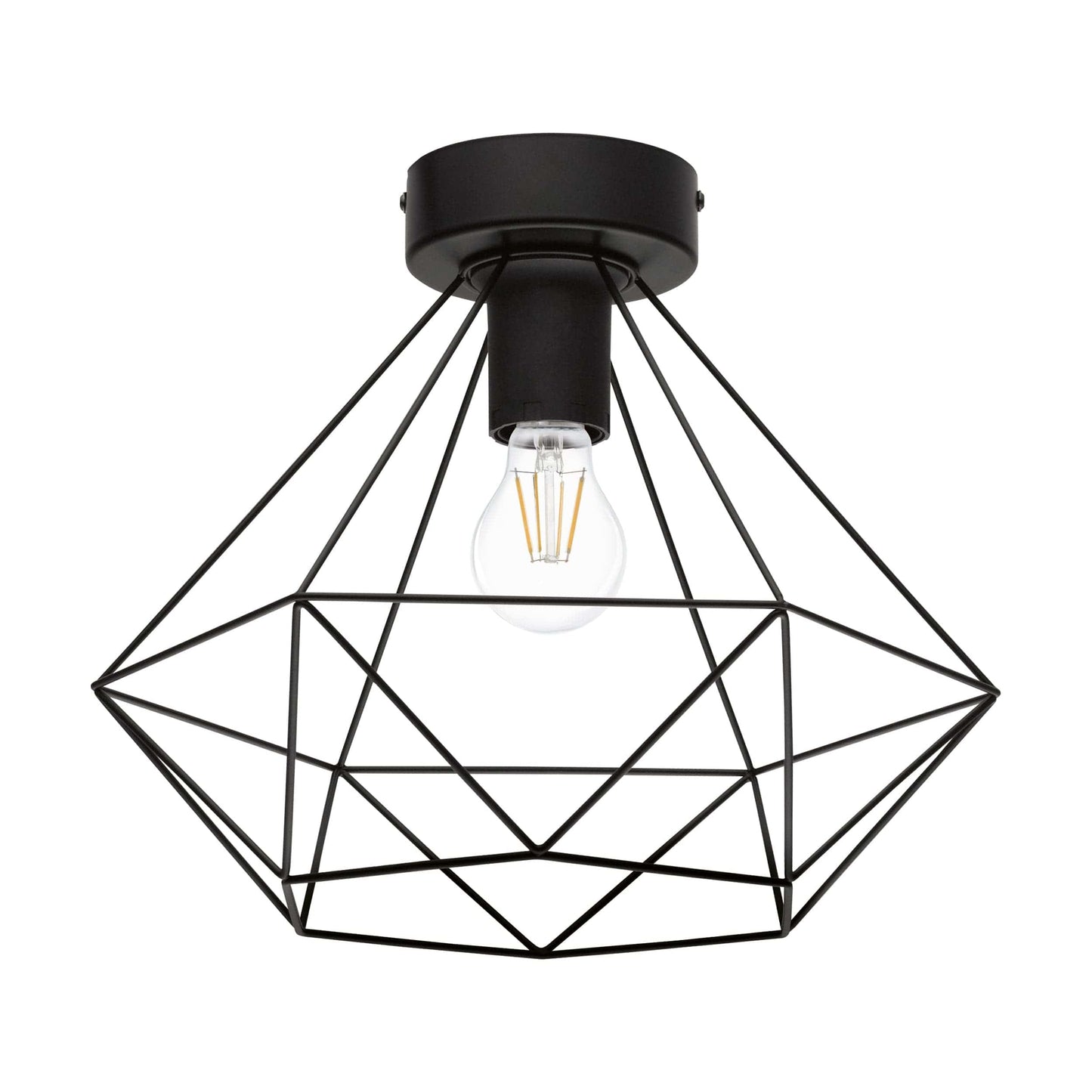 Bricocenter CEILING LAMP BYRON METAL BLACK E27=60W