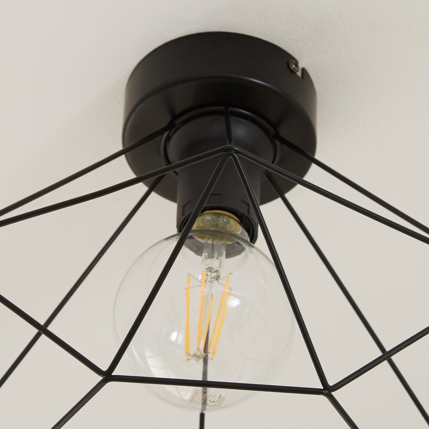 CEILING LAMP BYRON METAL BLACK E27=60W