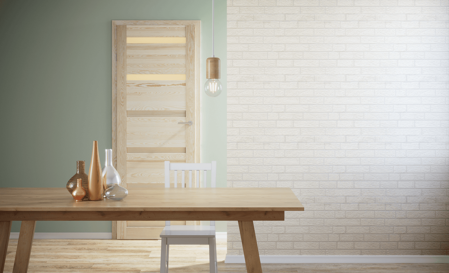 Bricocenter WALLPAPER BRICK WHITE 53CMX10.5M