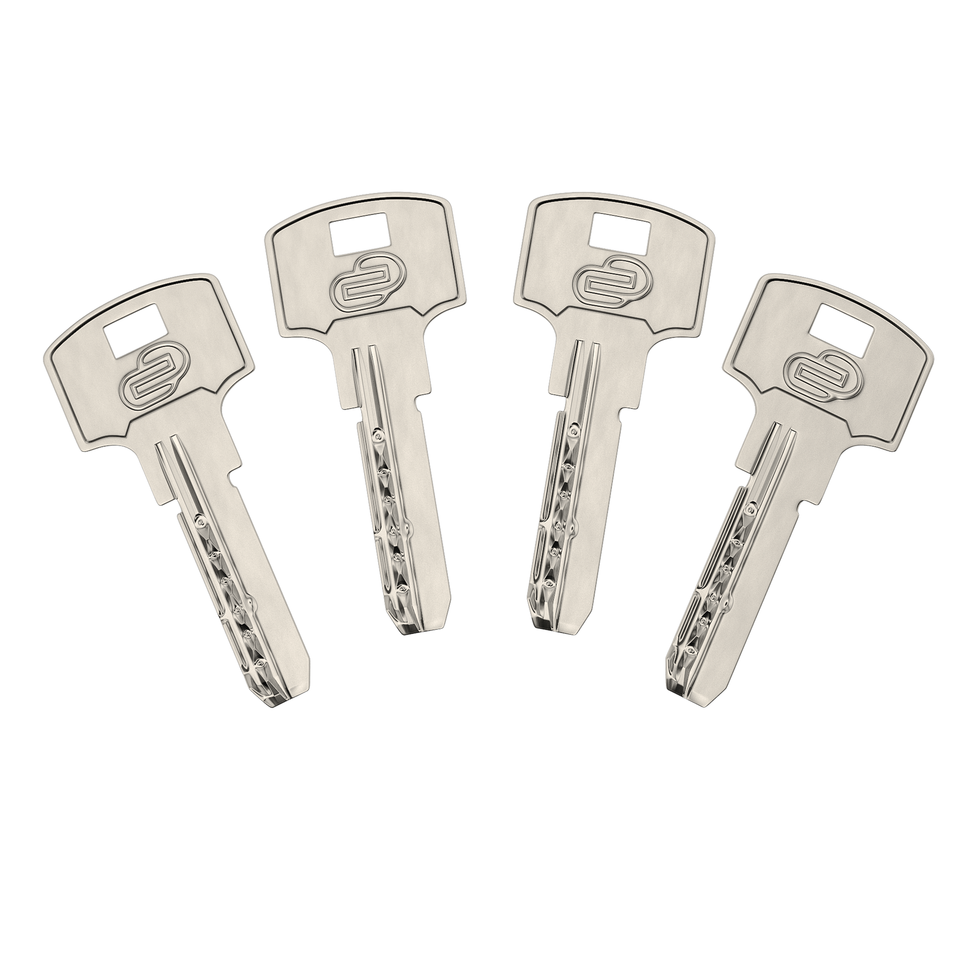 Bricocenter NICKEL-PLATED BRASS CYLINDER STANDERS 30+10MM, KEY/KEY, 4 NICKEL-PLATED STEEL KEYS