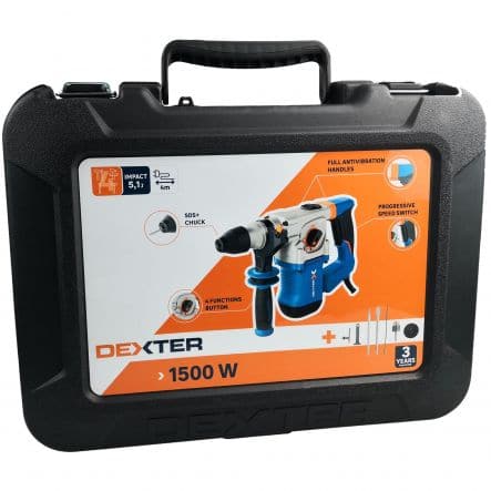 DEXTER BREAKER 1500W 5.6 J VARIABLE SPEED SDS SPINDLE - Premium Demolishers from Bricocenter - Just €104.99! Shop now at Maltashopper.com