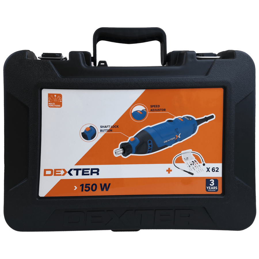 Bricocenter DEXTER 150 W ROTARY MINI-TOOL WITH 62 ACCESSORIES