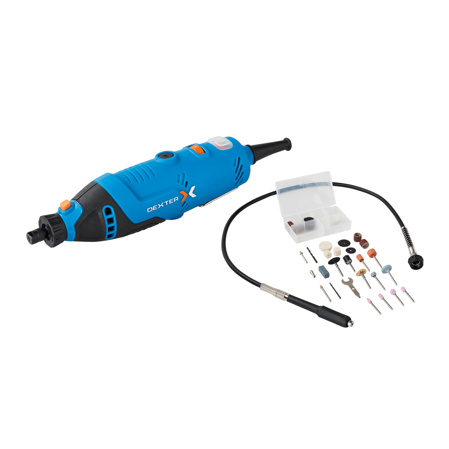 Bricocenter DEXTER 150 W ROTARY MINI-TOOL WITH 62 ACCESSORIES