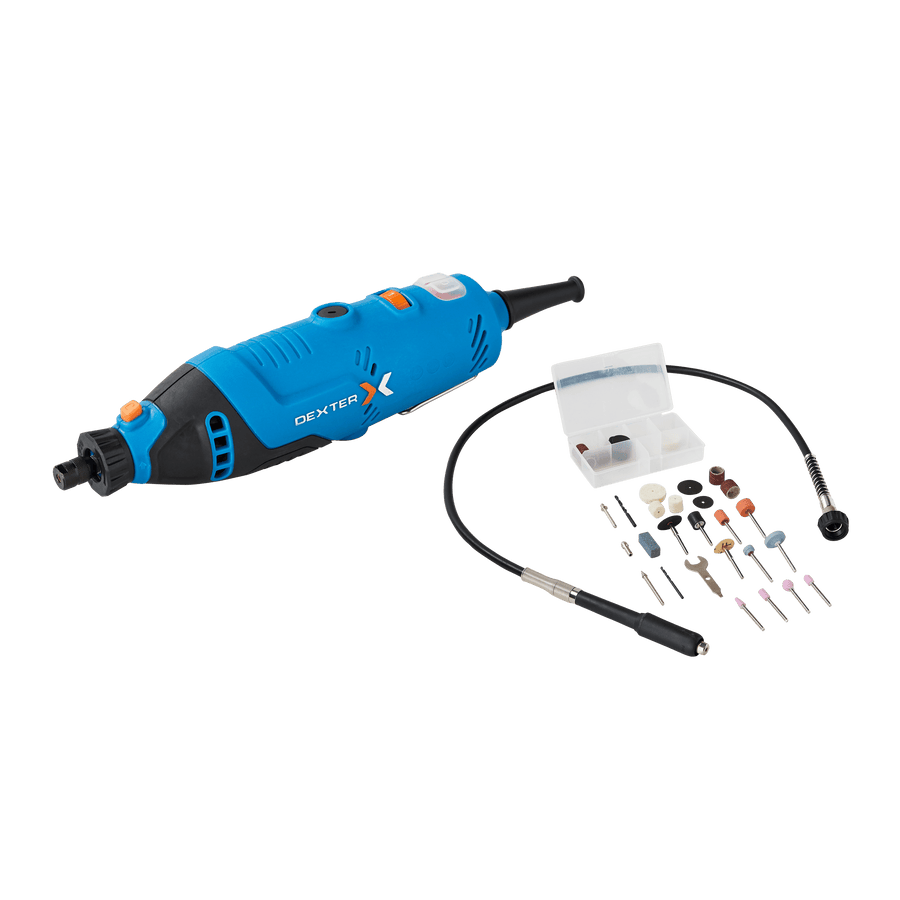 Bricocenter DEXTER 150 W ROTARY MINI-TOOL WITH 62 ACCESSORIES