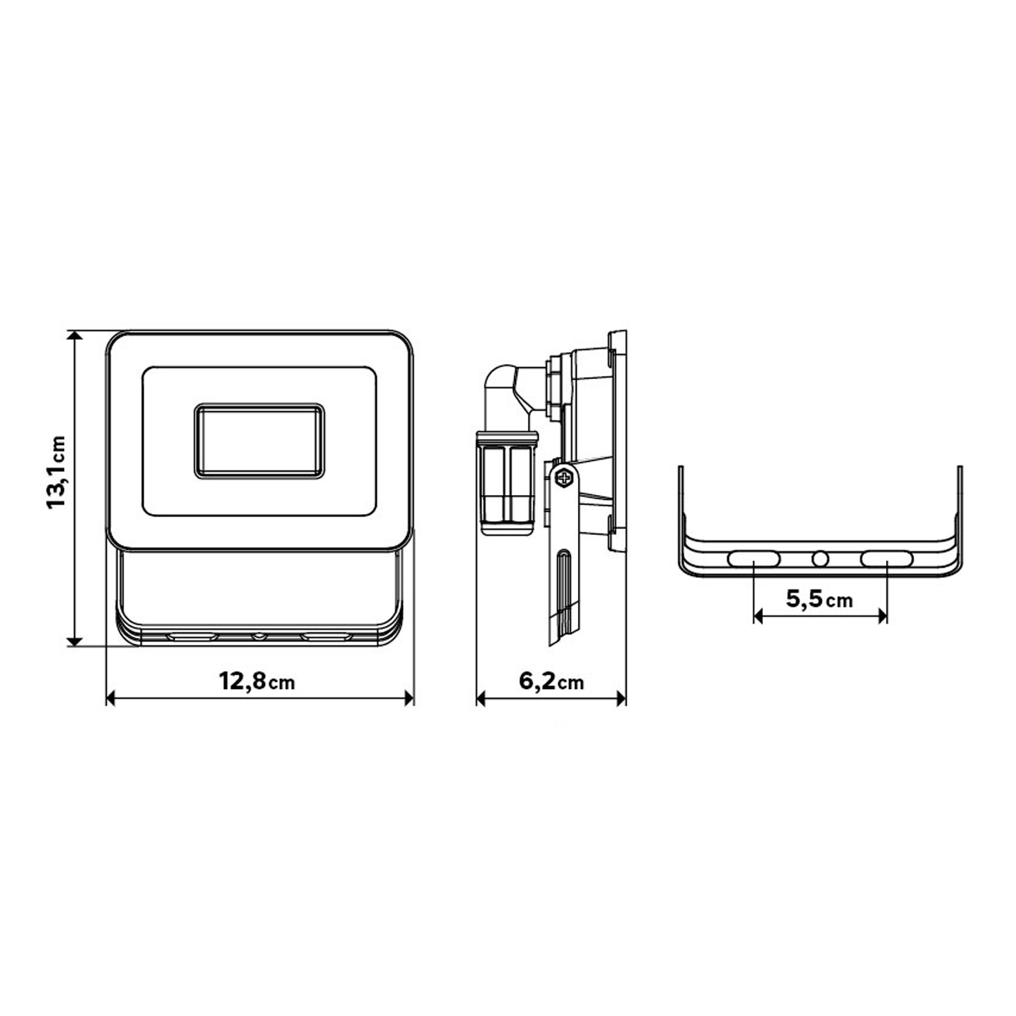 Bricocenter YONKERS PROJECTOR ALUMINIUM GREY 13X6.5 CM LED 20W NATURAL LIGHT IP65