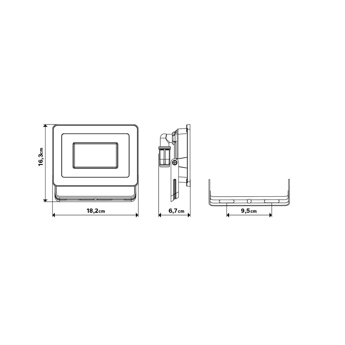 YONKERS PROJECTOR ALUMINIUM GREY 16.3X6.7 CM LED 50W NATURAL LIGHT IP65