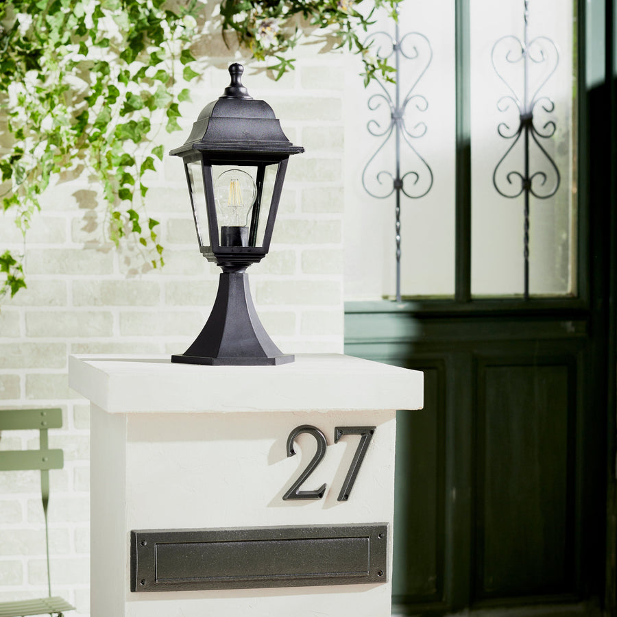 Bricocenter BLACK PLASTIC SIMA LAMP H40.5 CM E27=25W IP44