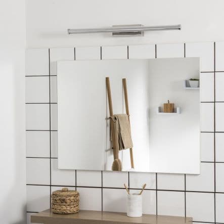 Bricocenter UP DOWN ALUMINIUM MIRROR WALL LIGHT SILVER 60 CM LED 30W NATURAL LIGHT IP44