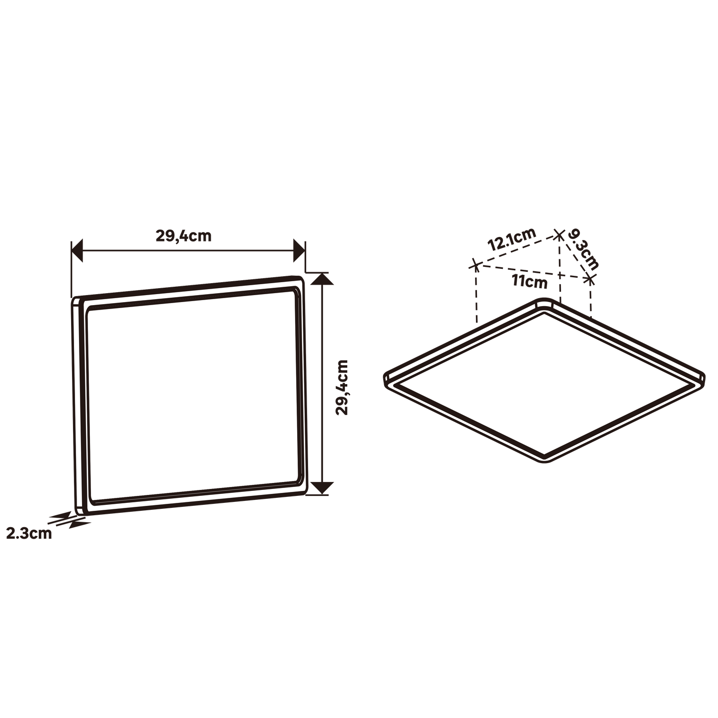 Bricocenter LANO ALUMINIUM LED PANEL 30X30 CM 18W NATURAL LIGHT IP44