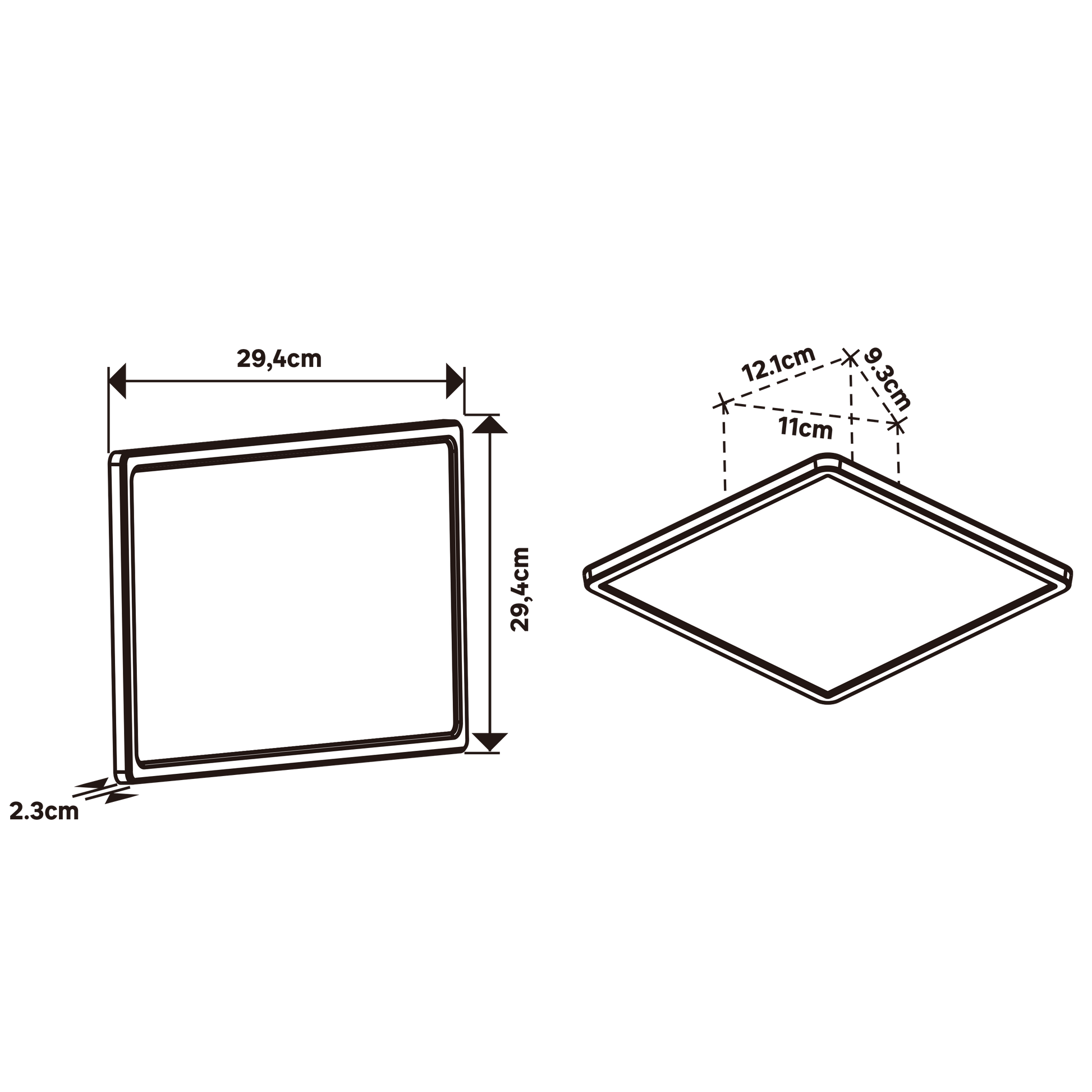 Bricocenter LANO ALUMINIUM LED PANEL 30X30 CM 18W NATURAL LIGHT IP44