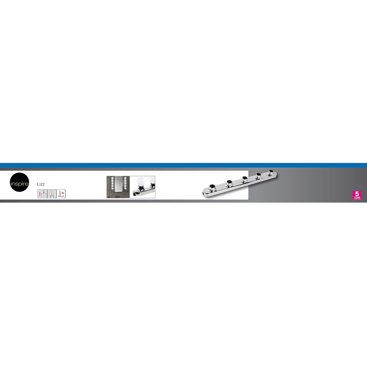 Bricocenter WALL LAMP LIZZ METAL SILVER 60 CM E14=11W IP21