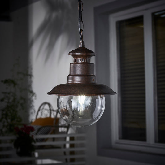 Bricocenter MARINA RUST STEEL CHANDELIER D21.5 H90 CM E27=60W IP44