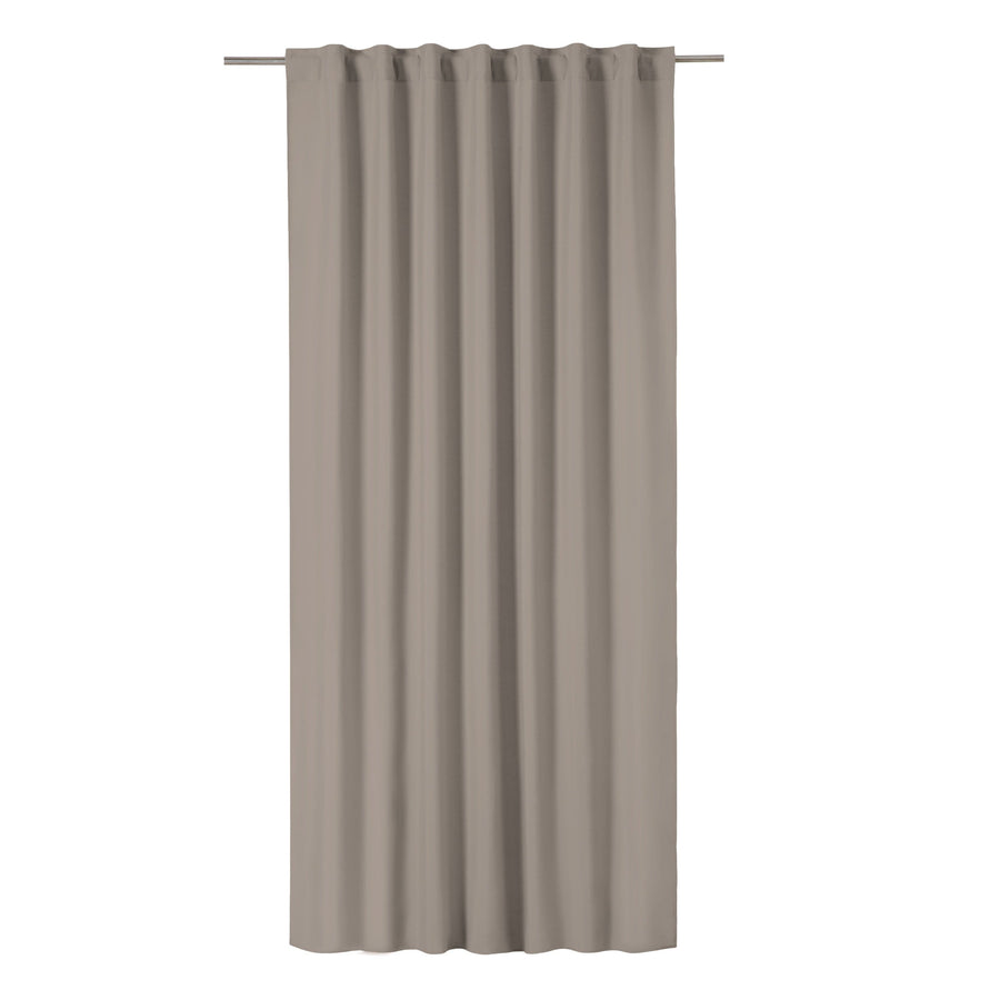 Bricocenter CURTAIN POLYCOTTON PHARREL OPAQUE DOVE GREY 140X280 CM WEBBING AND CONCEALED HANGING LOOP