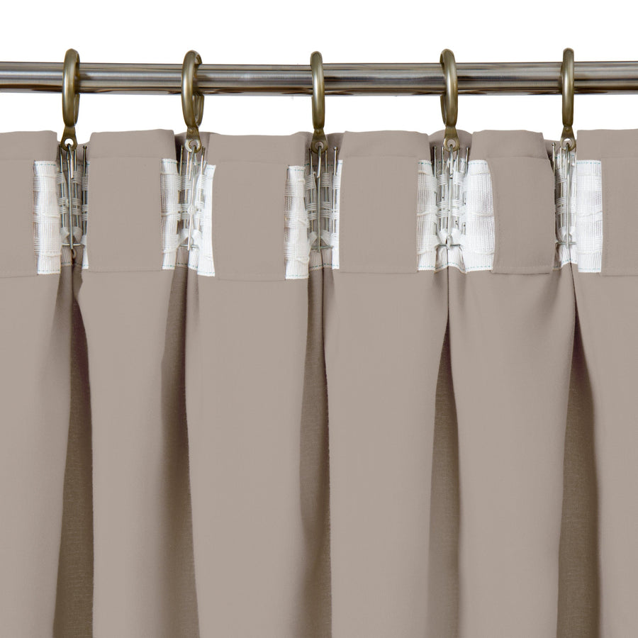 Bricocenter CURTAIN POLYCOTTON PHARREL OPAQUE DOVE GREY 140X280 CM WEBBING AND CONCEALED HANGING LOOP