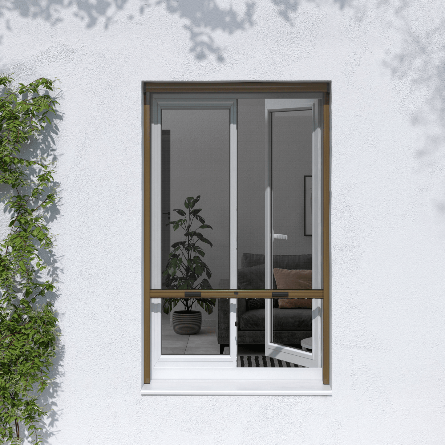 Bricocenter RETRACTABLE INSECT SCREEN 160X160 BRONZE