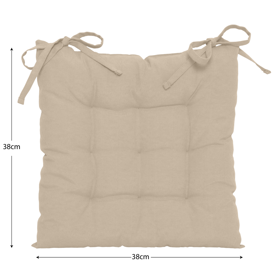 Bricocenter SET OF 4 POPY CHAIR COVERS 38X38 CM COTTON ECRU