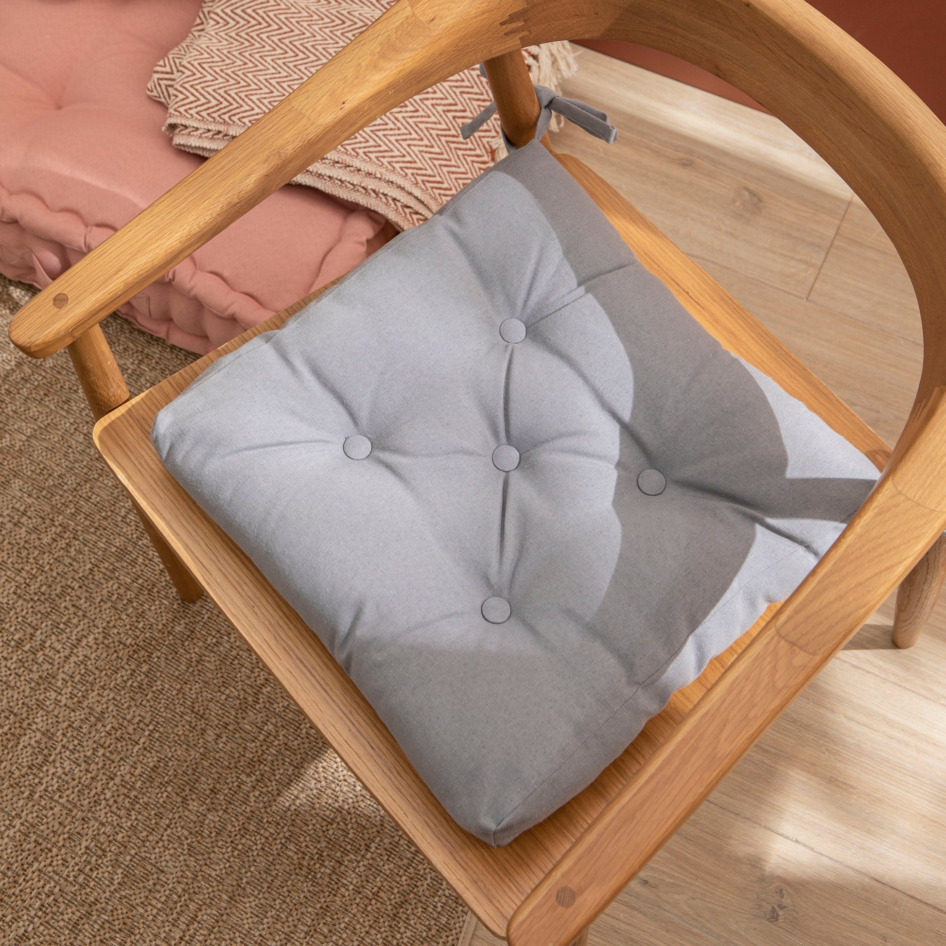 Bricocenter LUCK GREY GRANITE CHAIR COVER 40X40X6 CM POLYCOTTON