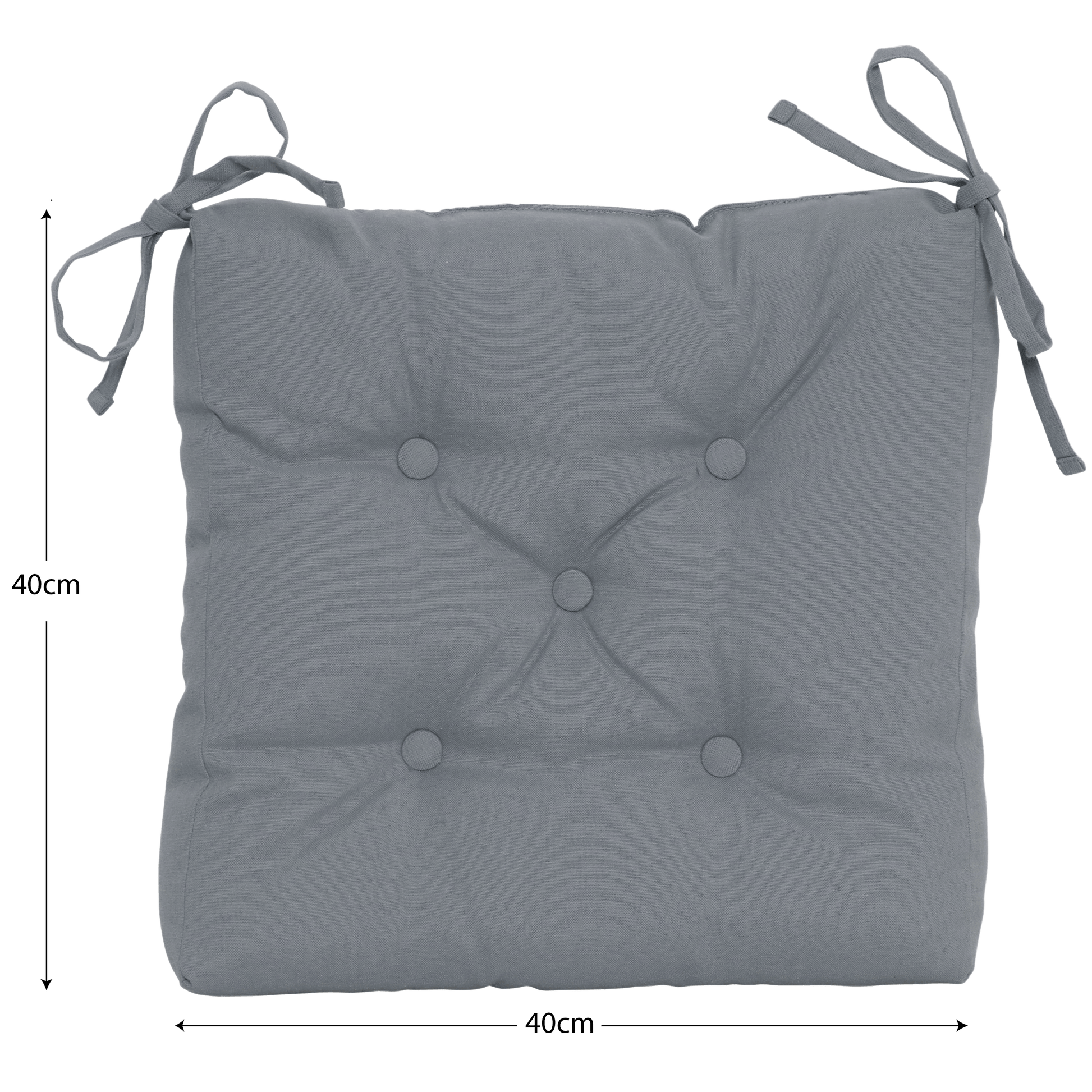 Bricocenter LUCK GREY GRANITE CHAIR COVER 40X40X6 CM POLYCOTTON