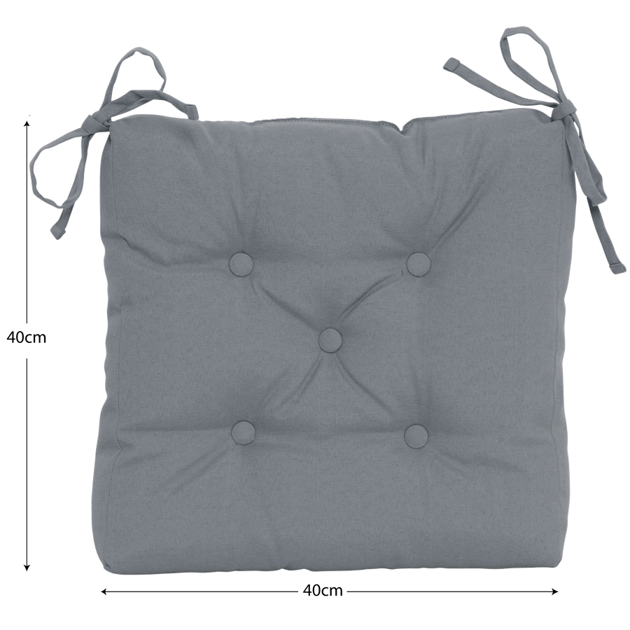 Bricocenter LUCK GREY GRANITE CHAIR COVER 40X40X6 CM POLYCOTTON