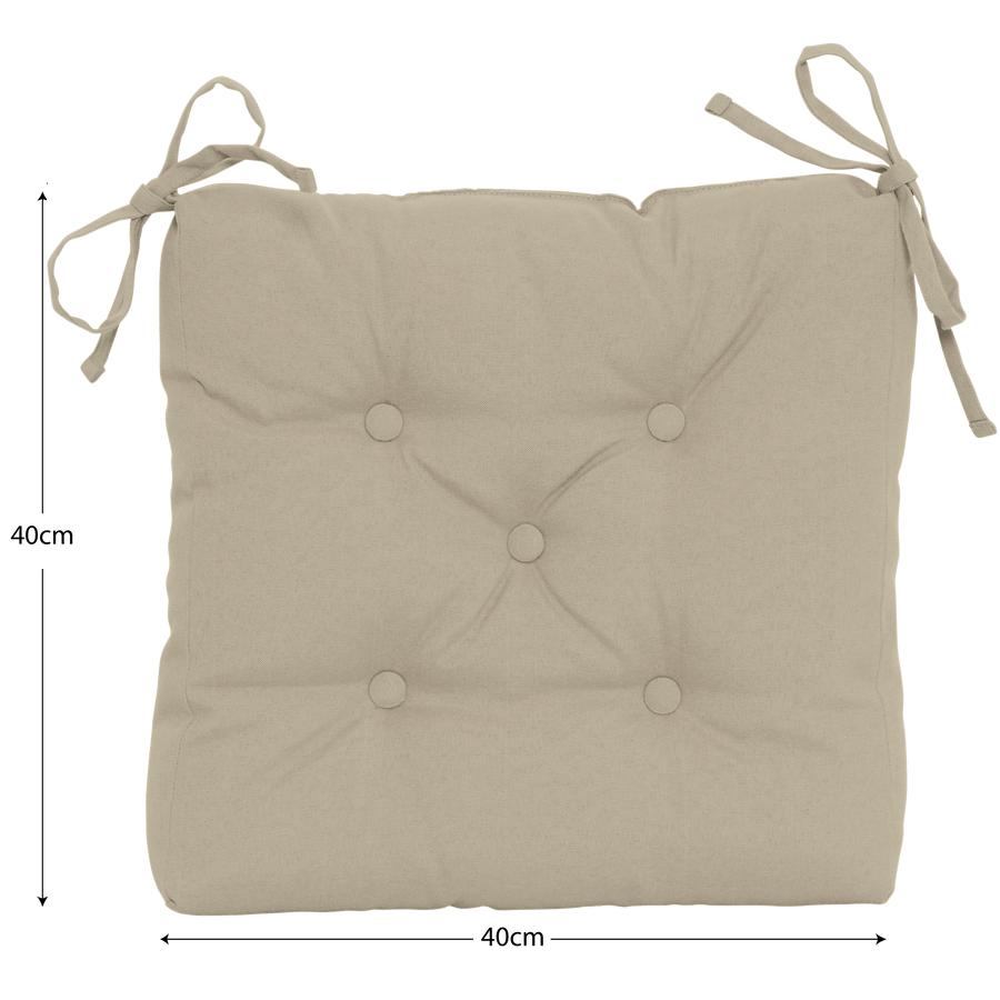 Bricocenter LUCK CHAIR COVER ECRU 40X40X6 CM POLYCOTTON
