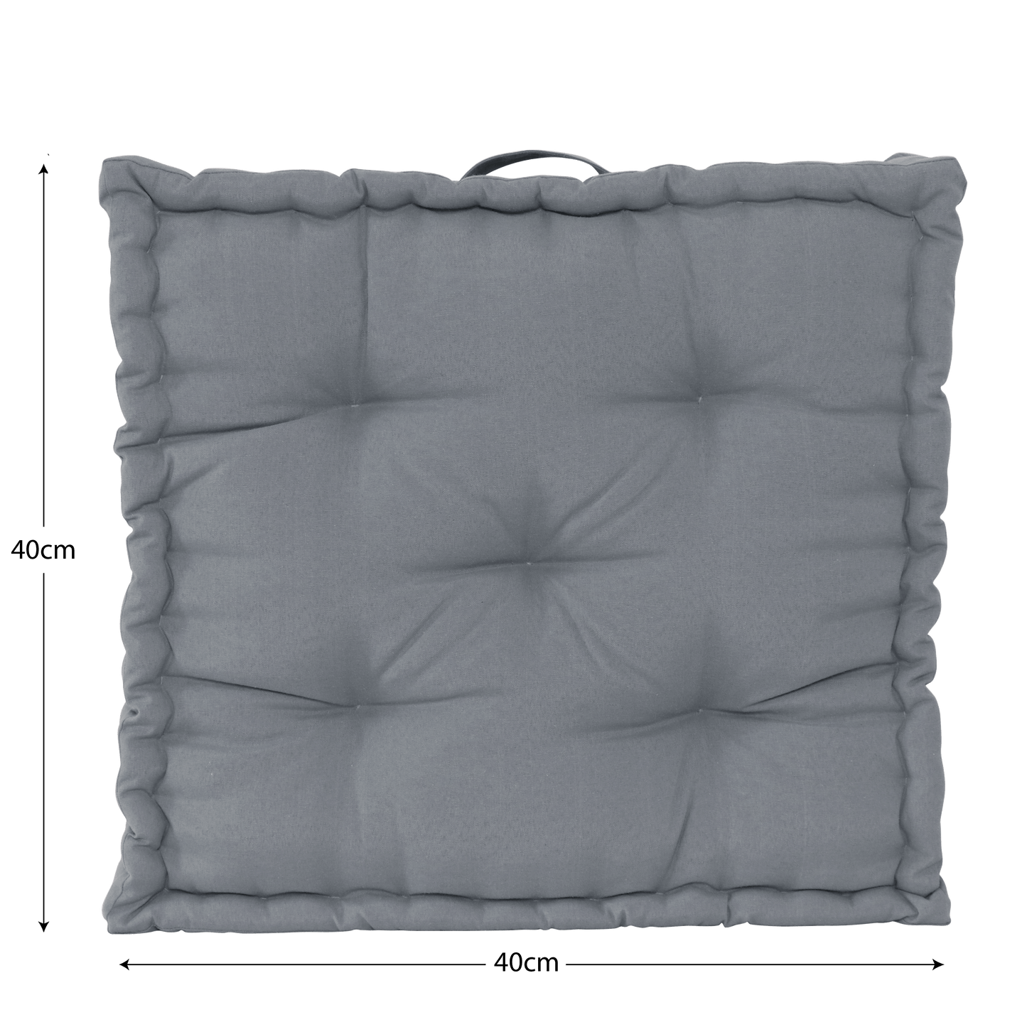 Bricocenter LUCK GRANITE GREY MATTRESS CUSHION 40X40X10