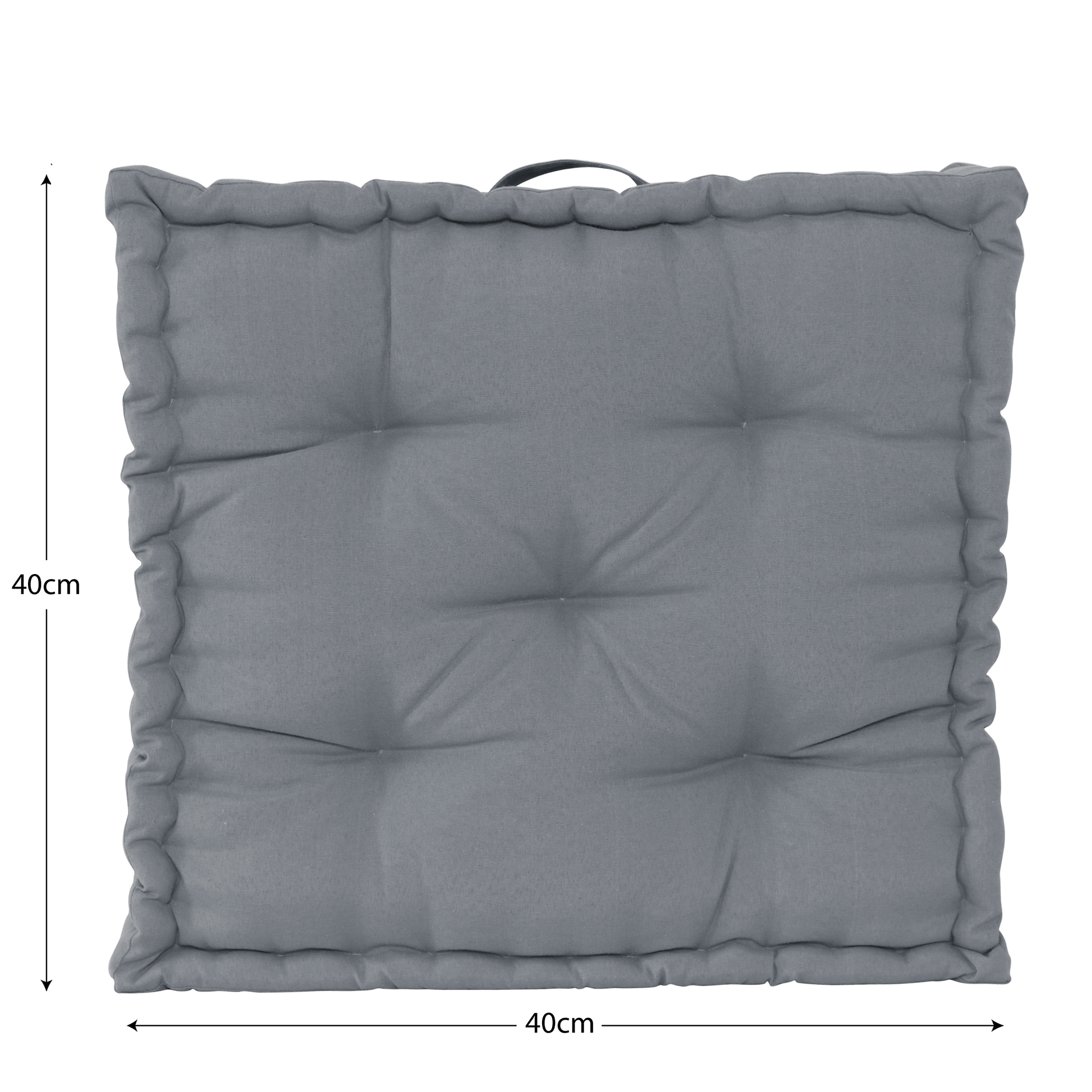 Bricocenter LUCK GRANITE GREY MATTRESS CUSHION 40X40X10