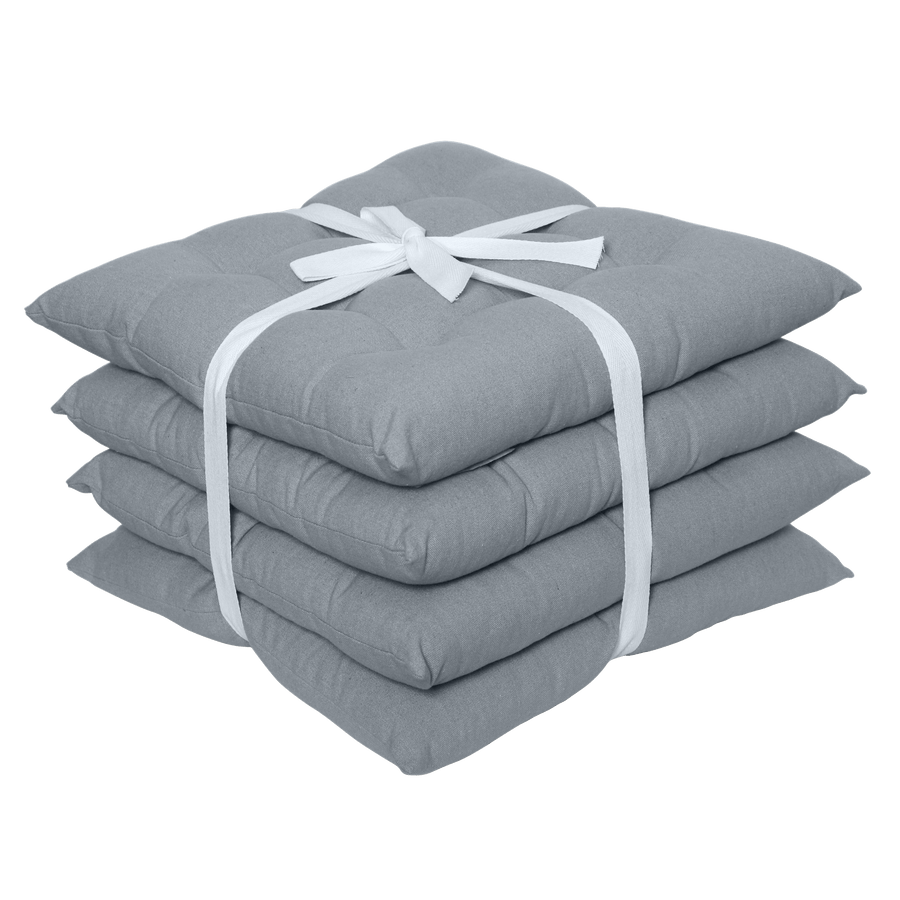 Bricocenter SET OF 4 POPY CHAIR COVERS 38X38 CM COTTON GREY