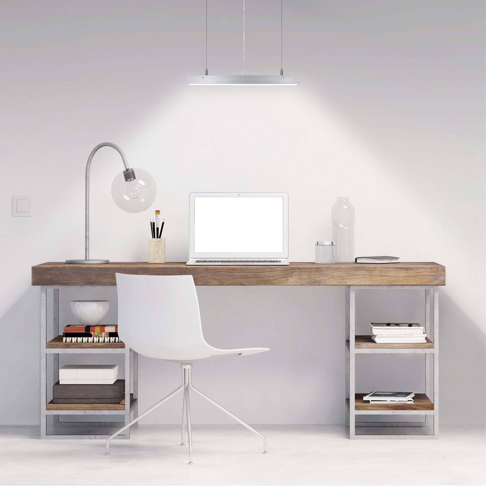 Bricocenter SLIMLINE ALUMINIUM PROFILE SILVER 50 CM LED 12.5W NATURAL LIGHT