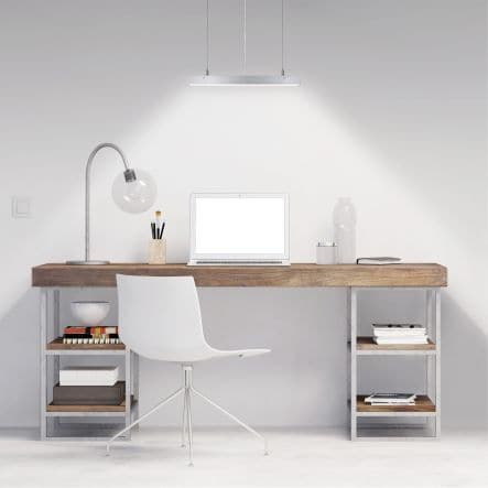Bricocenter SLIMLINE ALUMINIUM PROFILE SILVER 100 CM LED 28W NATURAL LIGHT