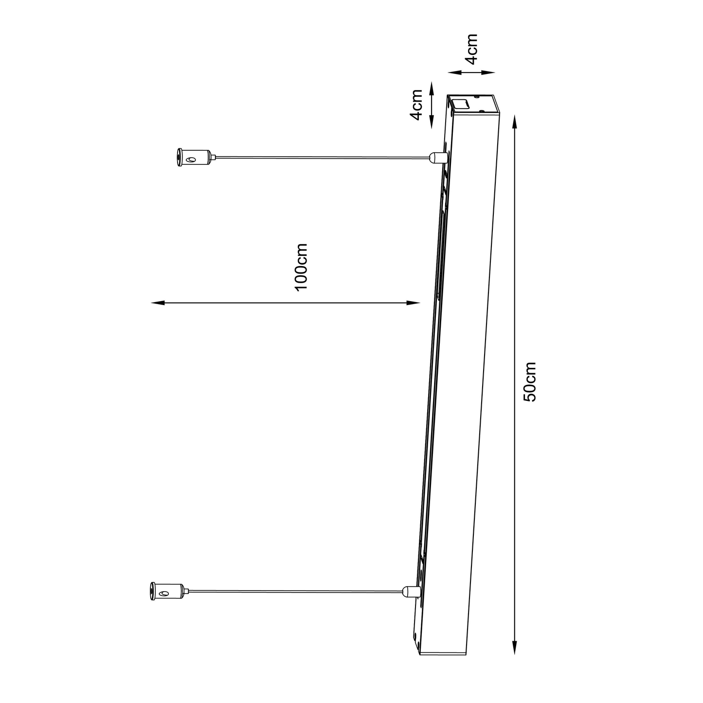 Bricocenter SLIMLINE ALUMINIUM PROFILE SILVER 50 CM LED 12.5W NATURAL LIGHT