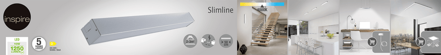 Bricocenter SLIMLINE ALUMINIUM PROFILE SILVER 50 CM LED 12.5W NATURAL LIGHT