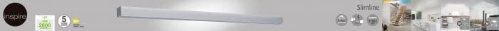 Bricocenter SLIMLINE ALUMINIUM PROFILE SILVER 100 CM LED 28W NATURAL LIGHT
