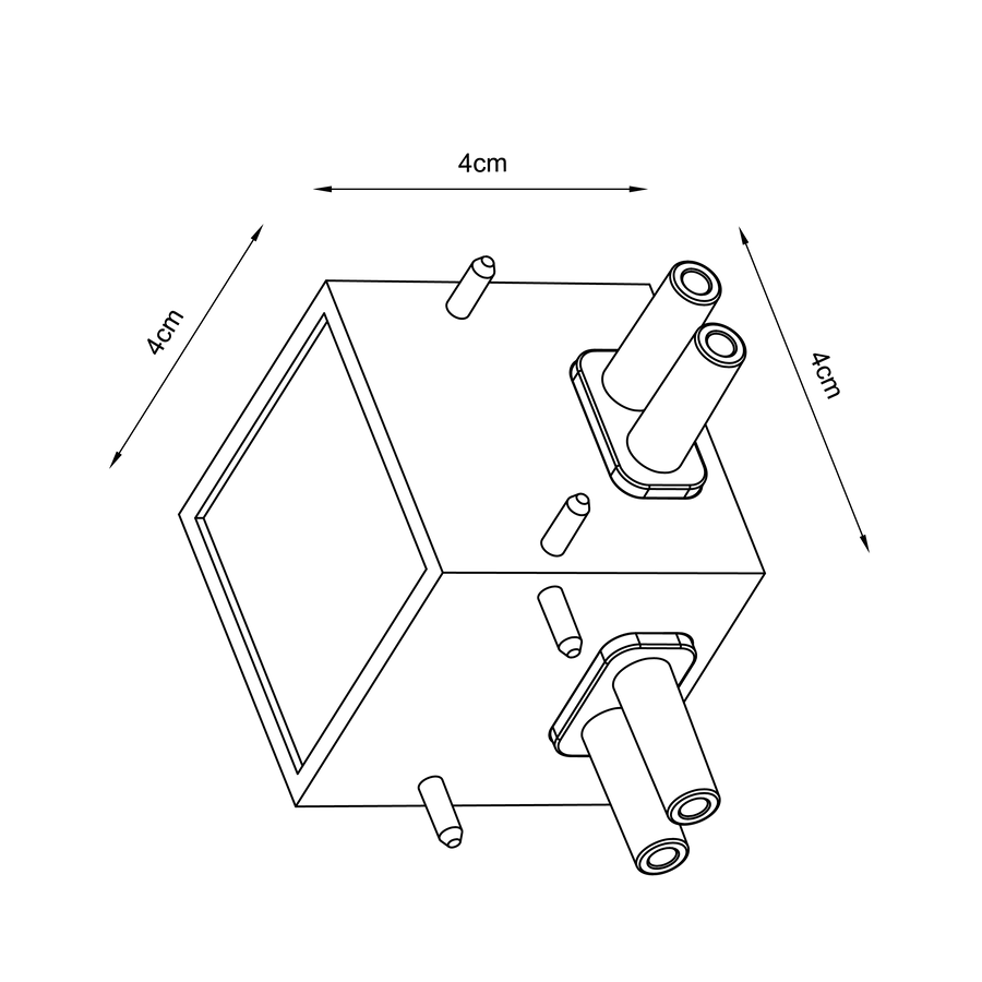 Bricocenter 90 DEGREE ANGLE CONNECTOR FOR SLIMLINE LED 1.3W NATURAL LIGHT