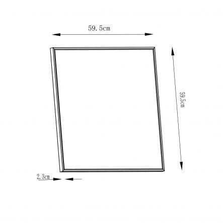 ALUMINIUM LED PANEL SILVER 60X60 CM 42W CCT DIMMABLE - best price from Maltashopper.com BR420005522