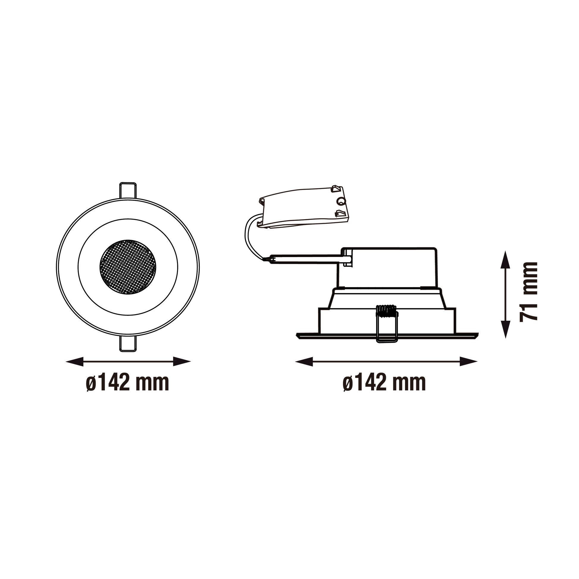 Bricocenter RECESSED SPOTLIGHT MUSIC WHITE D14 CM LED 8W NATURAL LIGHT IP44 WITH SPEAKER