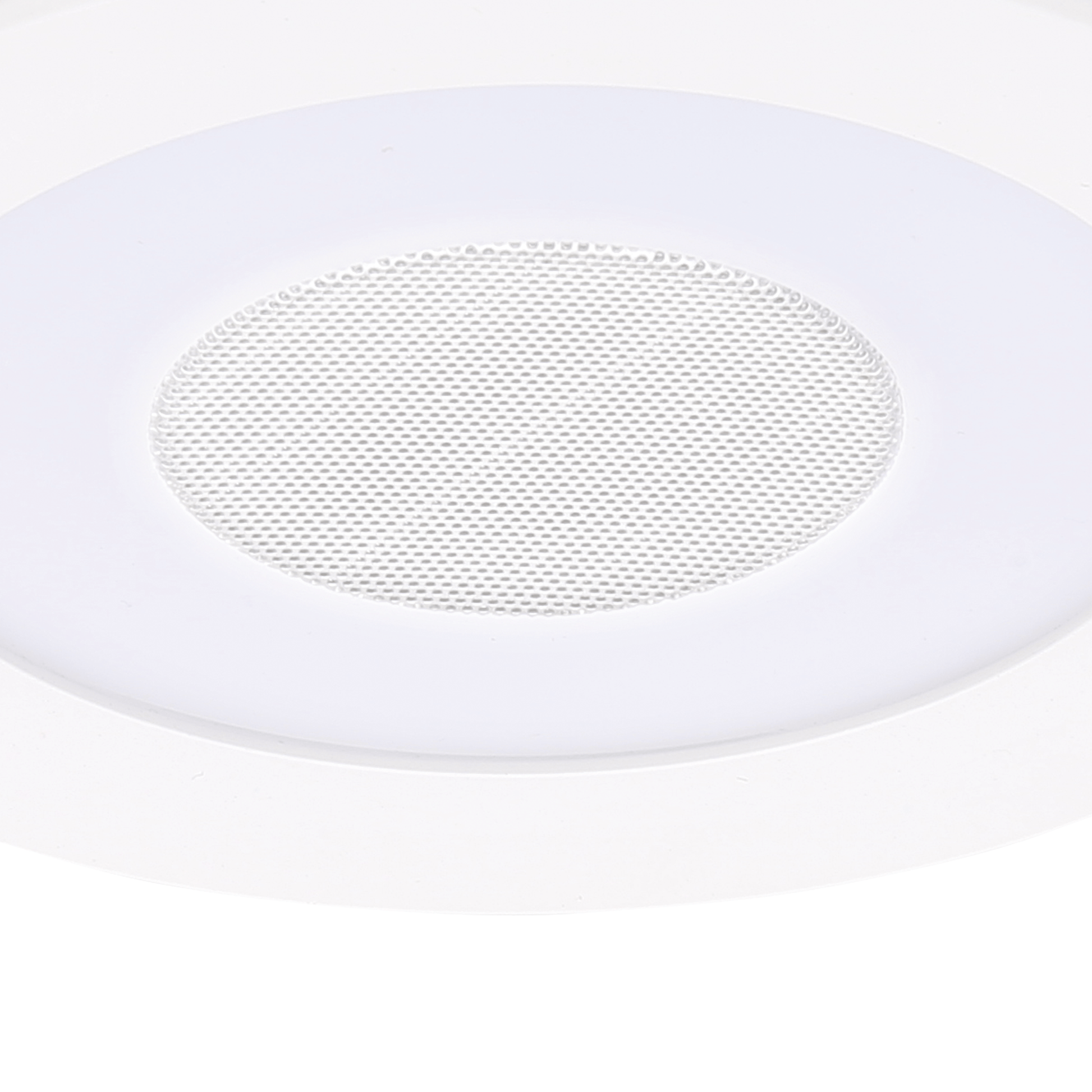 Bricocenter RECESSED SPOTLIGHT MUSIC WHITE D14 CM LED 8W NATURAL LIGHT IP44 WITH SPEAKER