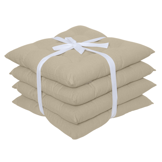 Bricocenter SET OF 4 POPY CHAIR COVERS 38X38 CM COTTON ECRU